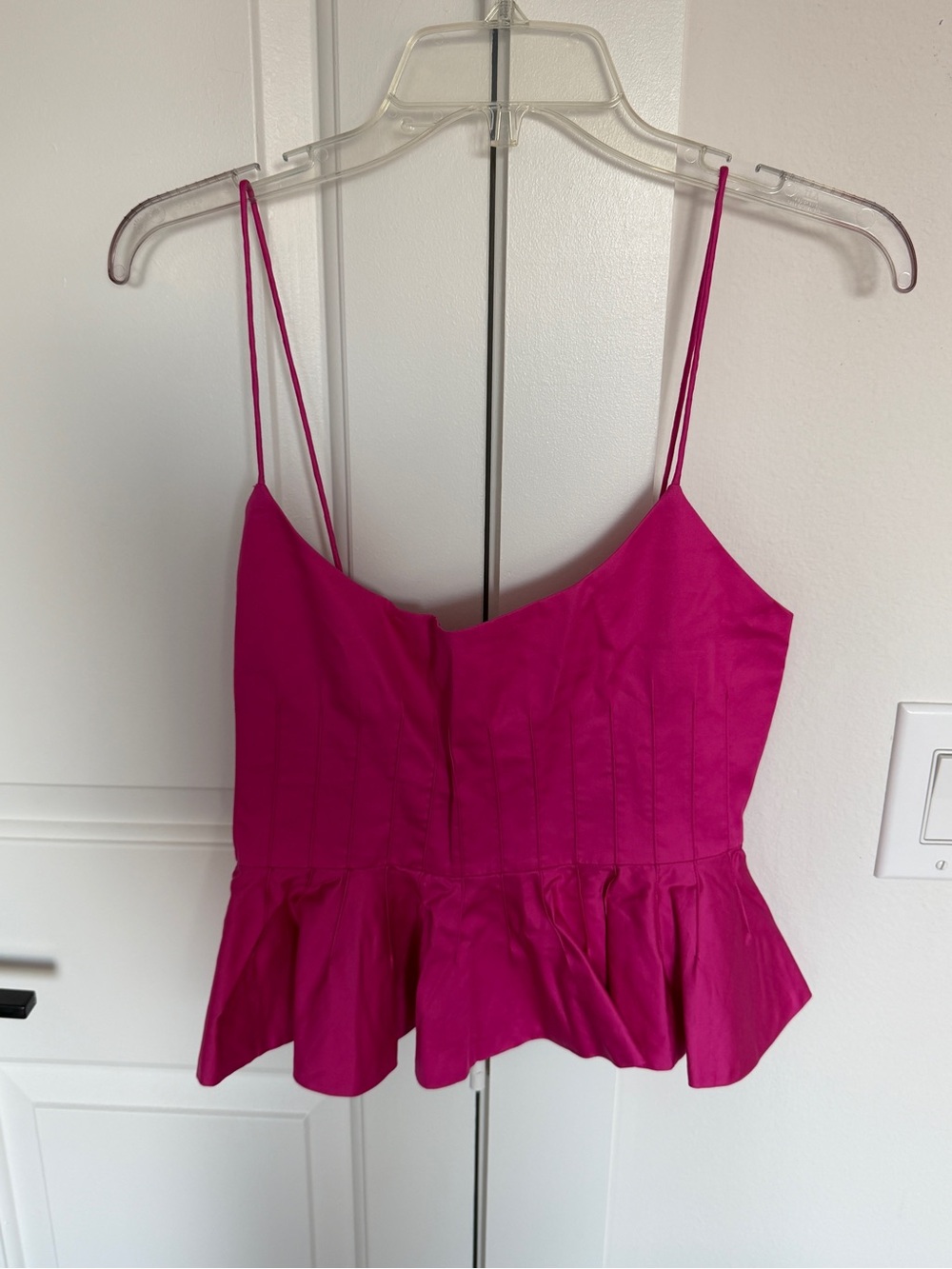 Hunter Bell Women's Fuchsia Peplum Cami Top